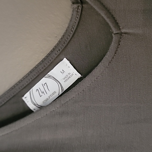 Maurices olive green midi casual dress with pockets size M - Picture 2 of 5